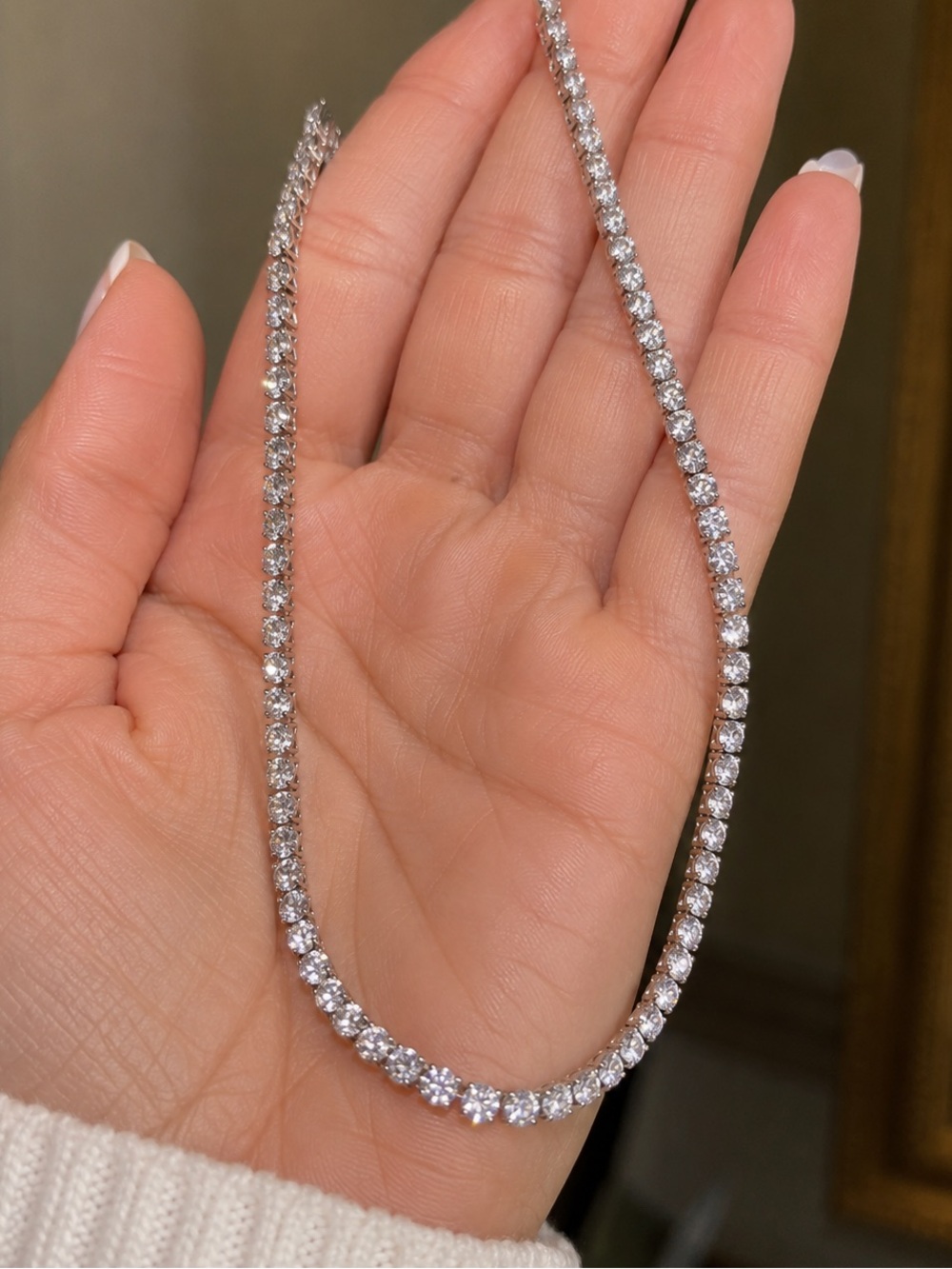 18k 75ct Tennis Necklace - Picture 7 of 15